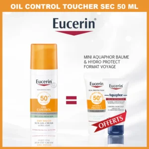 EUCERIN PACK SUN PROTECTION OIL CONTROL GEL-CRÈME SPF50+ 50 ML = AQUAPHOR 4ML + HYDRO PROTECT 5ML OFFERTS